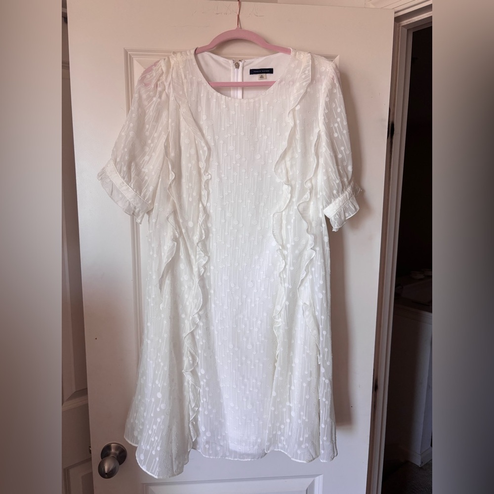 Tommy Hilfiger Textured White Dress